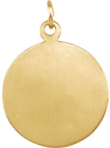 14k Yellow Gold St. Luke Medal Pendant (27X19MM)