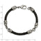 Men's Polished Stainless Steel Black IP-Plated 5mm Bracelet, 9"