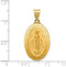 14k Yellow Gold Spanish Miraculous Medal Pendant (25.5X16.4MM)