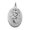 Rhodium-Plated And Vermeil Sterling Silver St. Michael Medal (35X20MM)