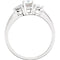 Charles & Colvard 14k White Gold 3 Stone Moissanite Anniversary Ring Size 4 to 8