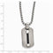 Edward Mirell Titanium Dog Tag and Cable Pendant Necklace, 20"