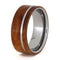 Ironwood Burl Exotic Wood Ring 8mm Comfort-Fit Tungsten Wedding Band, Size 9