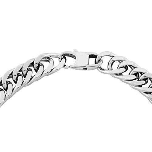 Men's Stainless Steel Curb Link Bracelet, 8.5"