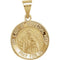 14k Yellow Gold Round Hollow Our Lady of Perpetual Help Medal (14.75 MM)