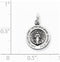 Sterling Silver Antiqued Miraculous Medal (17X12 MM)