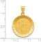 14k Yellow Gold Saint Christopher Medal Pendant (31X22 MM)