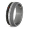 The Men's Jewelry Store (Unisex Jewelry) Black Diamond, Dinosaur Bone, Meteorite 8mm Sandblasted Titanium Comfort-Fit Wedding Band