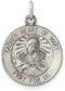 Sterling Silver Antiqued Sacred Heart of Mary Medal (22X15MM)