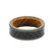 Carbon Fiber, Sandblasted Titanium 7mm Comfort-Fit Whiskey Oak Wedding Ring