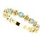 Genuine Aquamarine Beaded Ring, 14k Yellow Gold