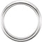 Satin Brushed Dome Comfort Fit 14k White Gold Band 5mm