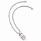 Edward Mirell Titanium and Sterling Silver Hammered Pendant Necklace, 20"