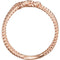 Love Knot Rope Trim Crisscross Ring, 14k Rose Gold