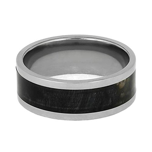 The Men's Jewelry Store (Unisex Jewelry) Springbok Horn 8mm Titanium Comfort-Fit Wedding Band