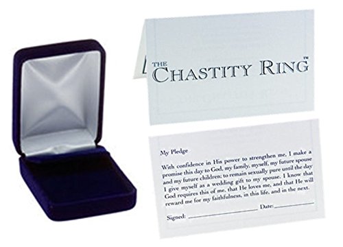 Men's Crucifix Chastity Ring, 14k White Gold 15.25mm, Size 10