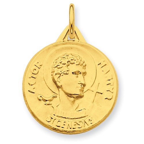 24k Gold-Plated Sterling Silver St. Genesius Medal