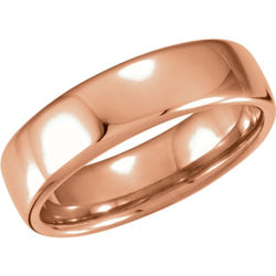 5.5mm 14k Rose Gold Euro-Style Light Comfort-Fit Band Sizes 4 to 14