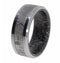 Gibeon Meteorite Inlay, Titanium 8mm Comfort-Fit Mokume Gane Band