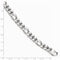 Men's Rhodium-Plated 14k White Gold 8.75mm Flat Figaro Bracelet, 8"