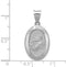 Rhodium-Plated 14k White Gold St. Anthony Medal Pendant (22X13MM)