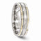 Gold Inlay Collection Titanium, 14k Yellow Gold 6mm Dome Band