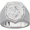 Sterling Silver St. Michael Shield Ring, Size 10