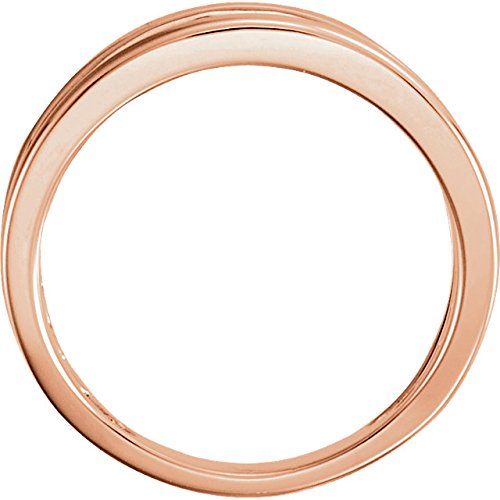 Negative Space Beaded Ring, 14k Rose Gold, Size 7.5