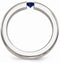 Edward Mirell Brushed Titanium Blue Sapphire 4mm Wedding Band