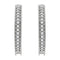 Diamond Milgrain Hoop Earrings, Rhodium-Plated 14k White Gold (1/5 Ctw, Color H+, Clarity I1)