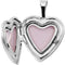 Satin-Brush Heart Baptismal Sterling Silver Locket (16.50X15.80 MM)