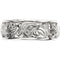 Hand-Engraved Fancy Brocade 9.5mm 14k White Gold Comfort-Fit Band