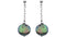 Black Freshwater Cultured Coin Pearl Earrings, Sterling Silver (12.5-13 MM)