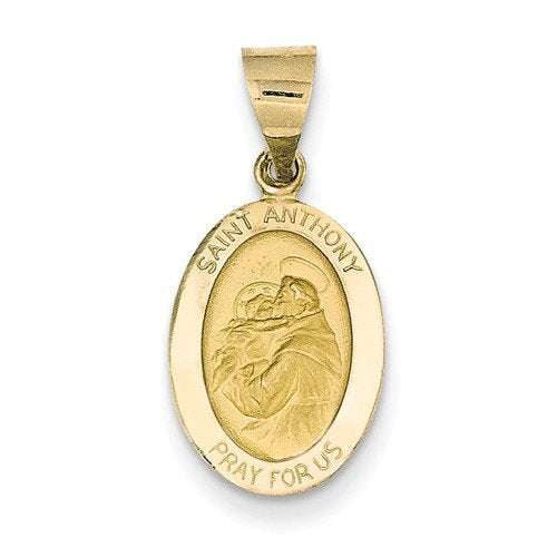 14k Yellow Gold St. Anthony Medal Pendant (18X11MM)