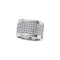 13mm Titanium Cubic Zirconia Flat Band Band, Sizes 6 to 10