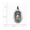 Sterling Silver Antiqued Saint Jude Thaddeus Medal Charm Pendant (25X20 MM)