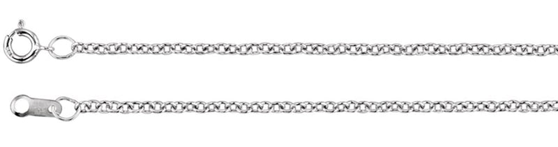 1.5mm Sterling Silver Solid Cable Chain, 24"