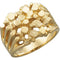 10kt Yellow Gold Mens Nugget Ring, Size 18.5