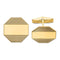 14k Yellow Gold Octagon Cuff Links, 20MM