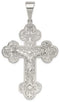 Sterling Silver Diamond-CutINRI Crucifix Charm Pendant