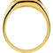 Men's Signet Semi-Polished 18k Yellow Gold Ring (14mm) Size 11