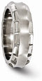 Edward Mirell Titanium Faceted Edges 8mm Wedding Band