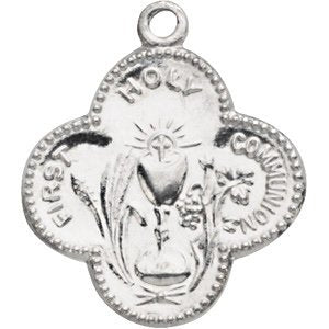 Sterling Silver First Holy Communion Medal (17.75 MM)