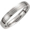 4mm Titanium Triple Grooved Domed Band