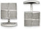 Stainless Steel Block Textured Square Cuff Links, 22.57X17.08MM