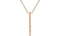 Diamond Bar Necklace in 14k Rose Gold, 16-18" (.015 Ctw, Color H+, Clarity I1)