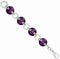 Black Ti, Sterling Silver Anodized Pink and Purple 21mm Link Bracelet, 8"