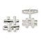 Sterling Silver Toggle Back Square Cuff Links, 18.6 MMX8.4MM