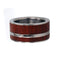 Peruvian Ipe Inlay 8mm Comfort-Fit Titanium Interchangeable Wedding Ring