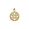 Diamond Maltese Rope Cross 14k Yellow Gold Pendant (GH Color, I1 Clarity, 3/4 Cttw)